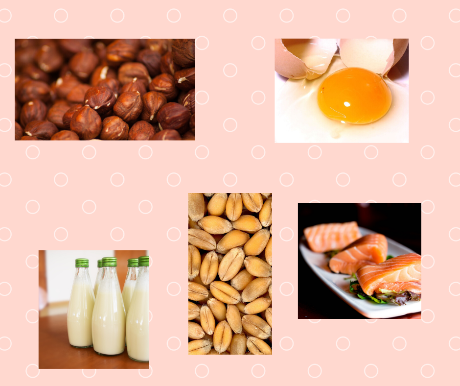 Veel voorkomende allergenen: noten, ei, koemelk, pinda, vis