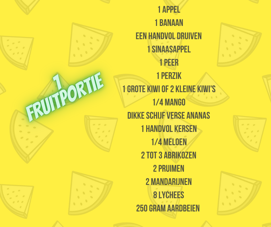 Hoeveel stukken fruit per dag